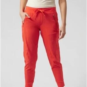 Athleta Trekki North Jogger Pants Bright Orange Size 14